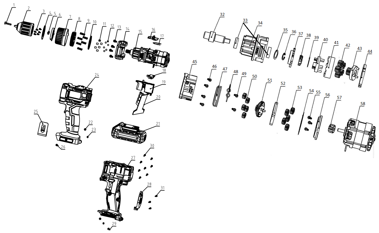 Инструмент [ДАИ-18-2-Ли КНМ4] - разборная схема